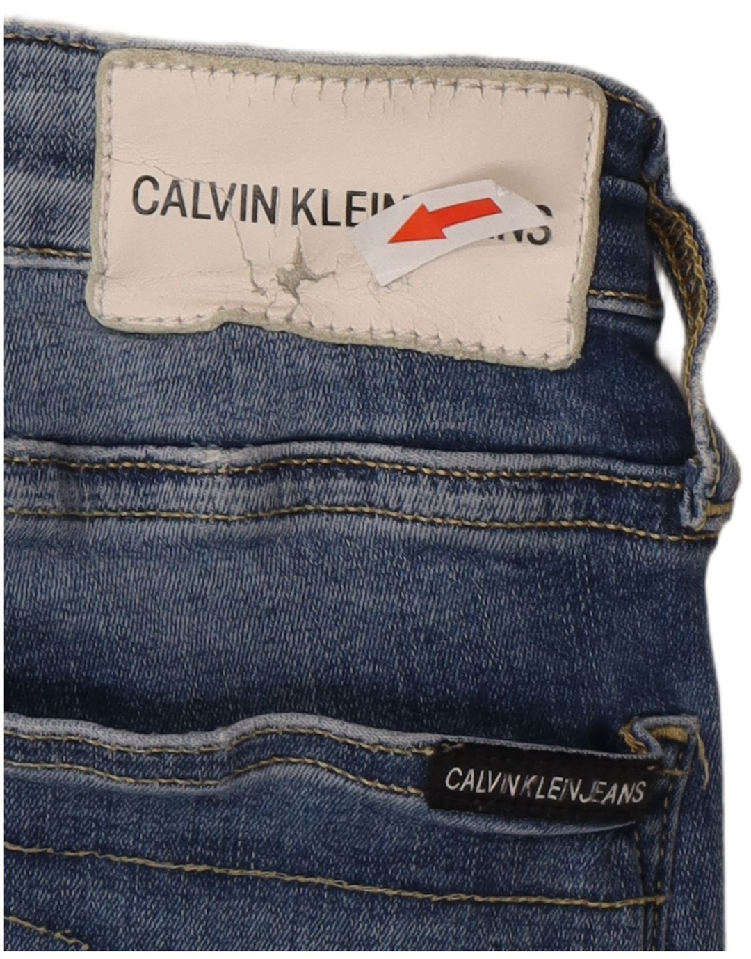 Calvin Klein Damen Skinny Jeans W28 L32 Blau