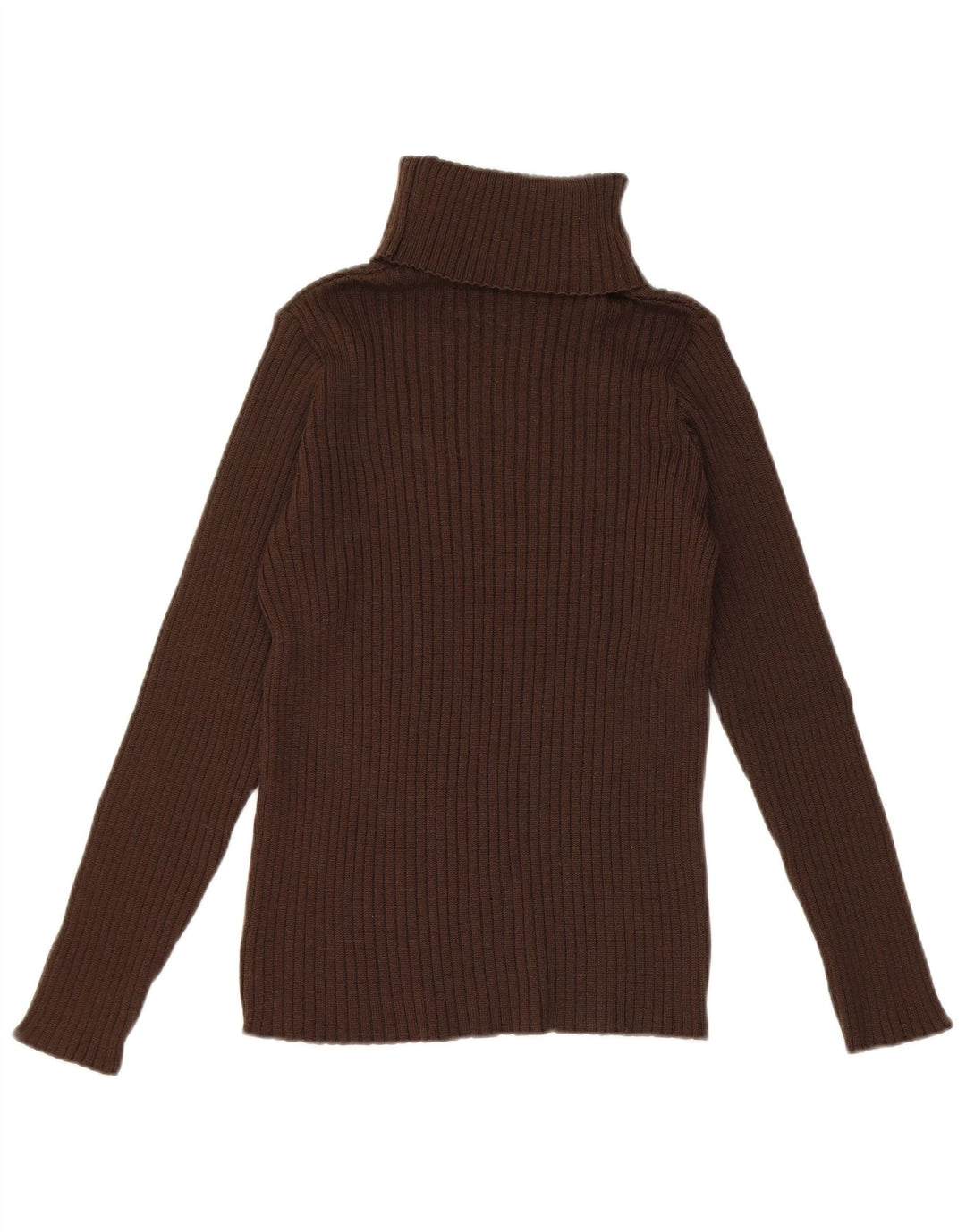 Vintage Damen Rollkragenpullover Pullover EU 36 Kleine braune Merinowolle