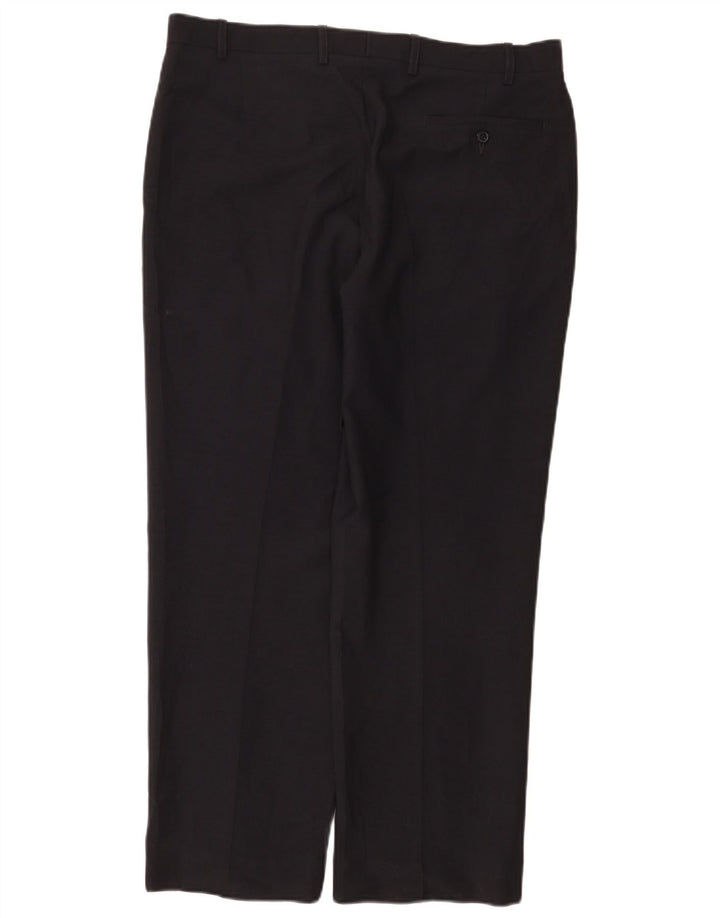 Marks & Spencer Maßgeschneiderte, gerade Anzughose für Herren, W36 L29, Marineblau