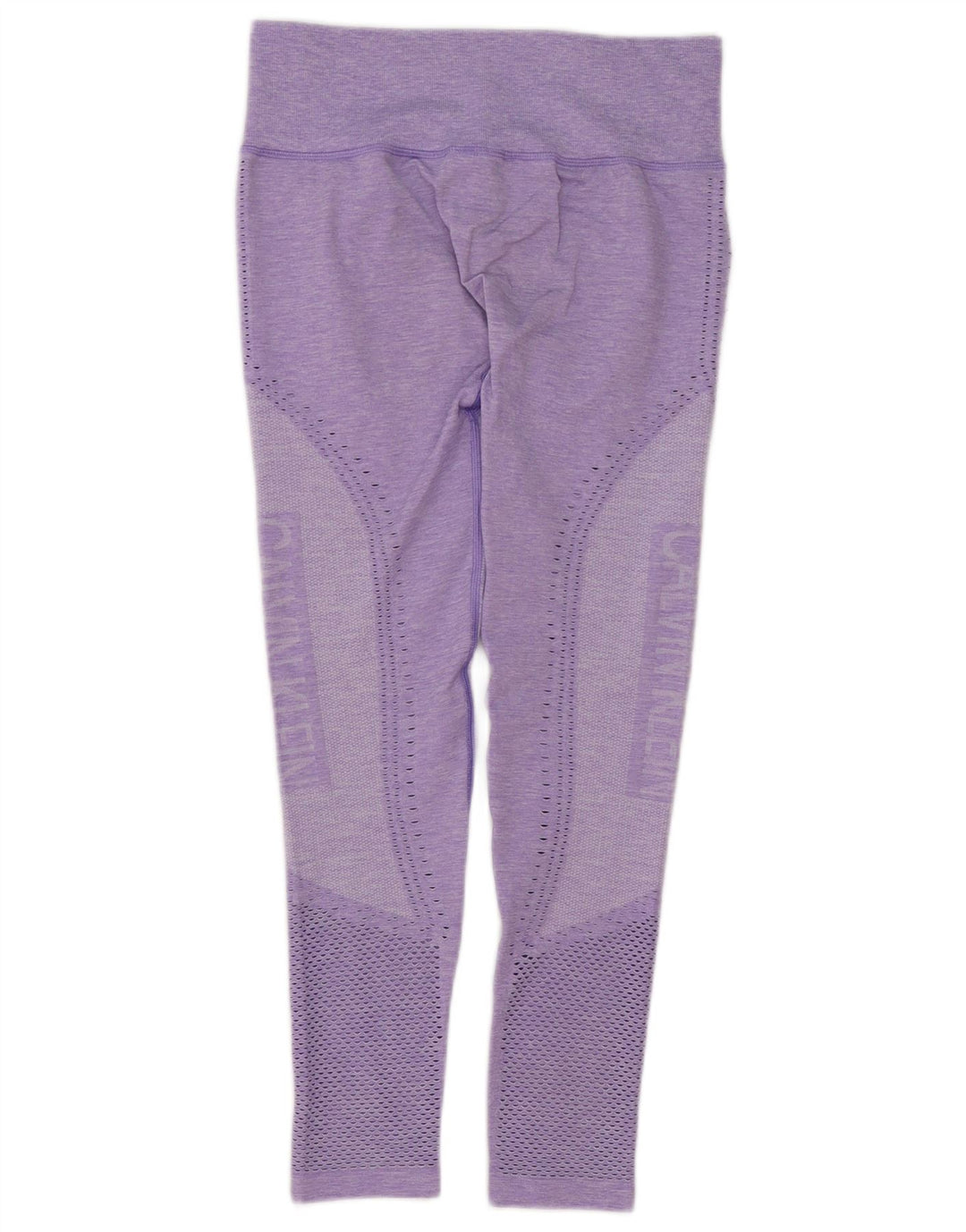 Calvin Klein Damen-Leggings mit Grafik, UK 12, mittelviolett geflecktes Polyester