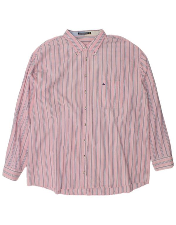 Navigare Herrenhemd 2XL rosa gestreift aus Baumwolle