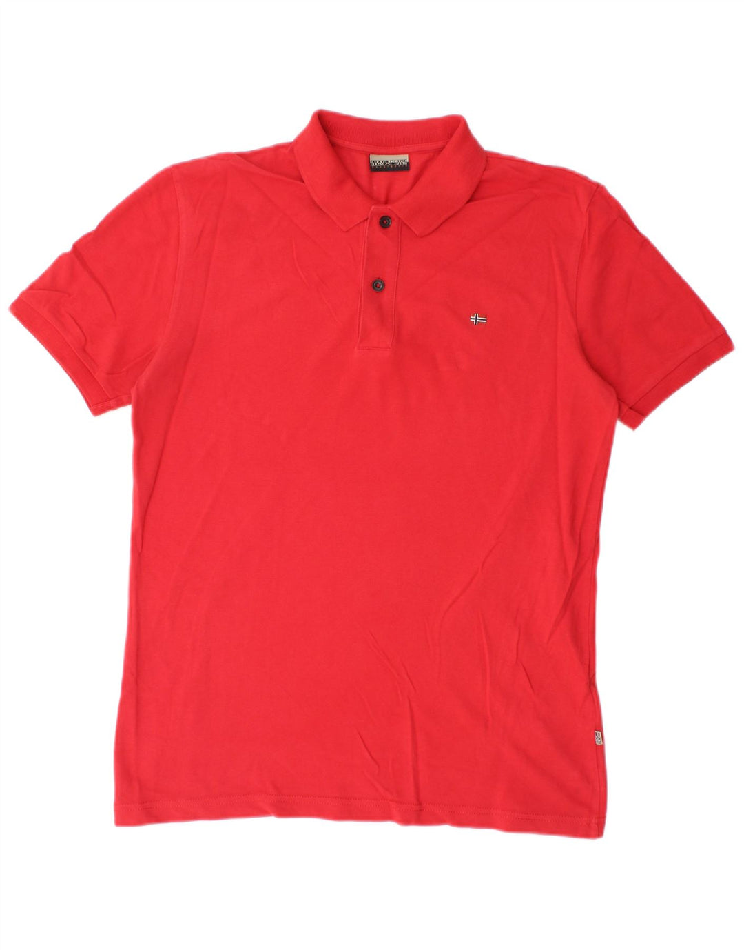 Napapijri Herren-Poloshirt aus mittelroter Baumwolle
