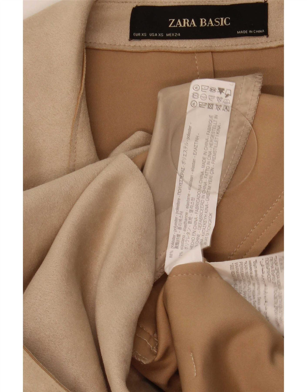 Zara Damen Trenchcoat UK 6 XS Beige Polyester