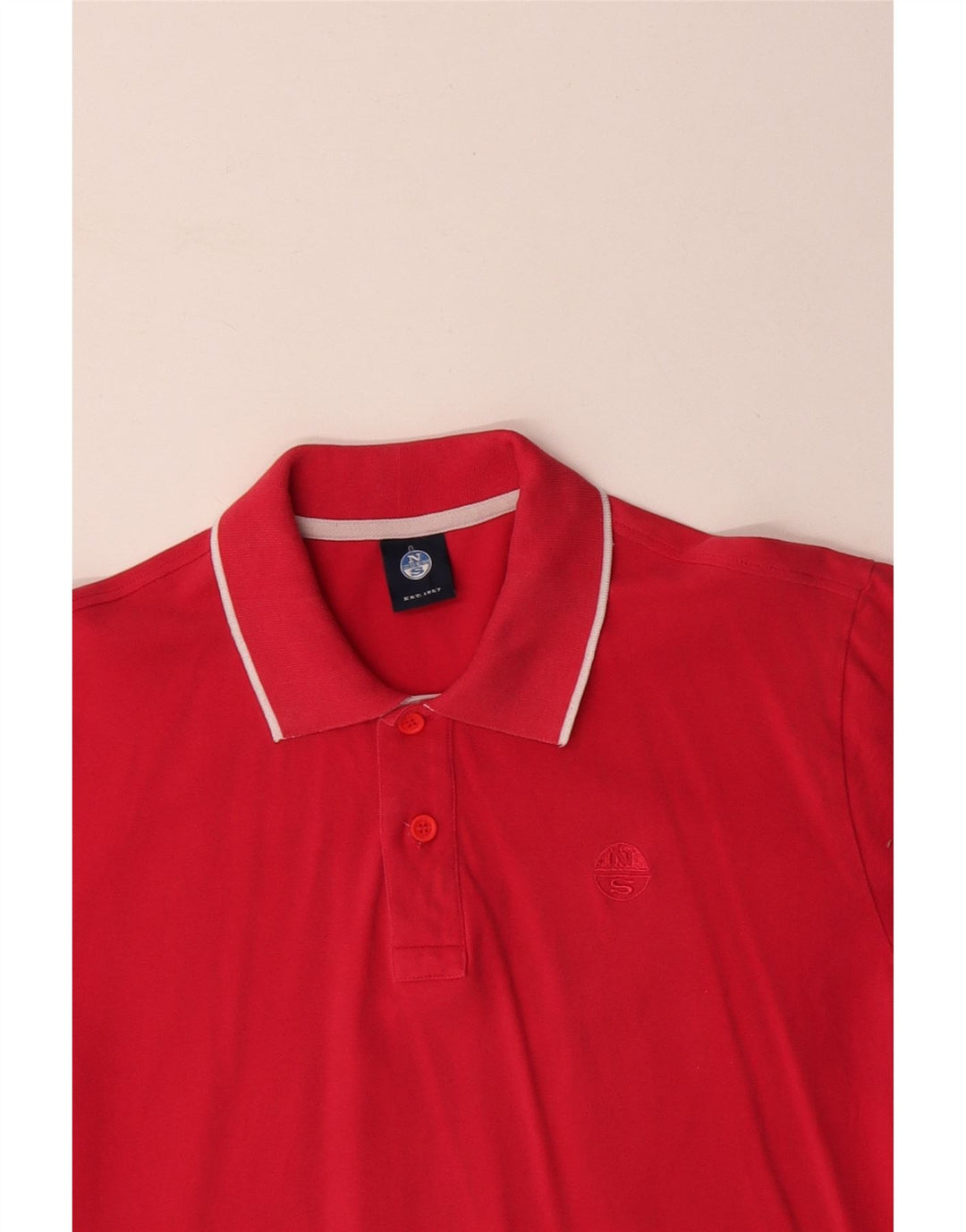 NORTH SAILS Herren-Poloshirt aus mittelroter Baumwolle