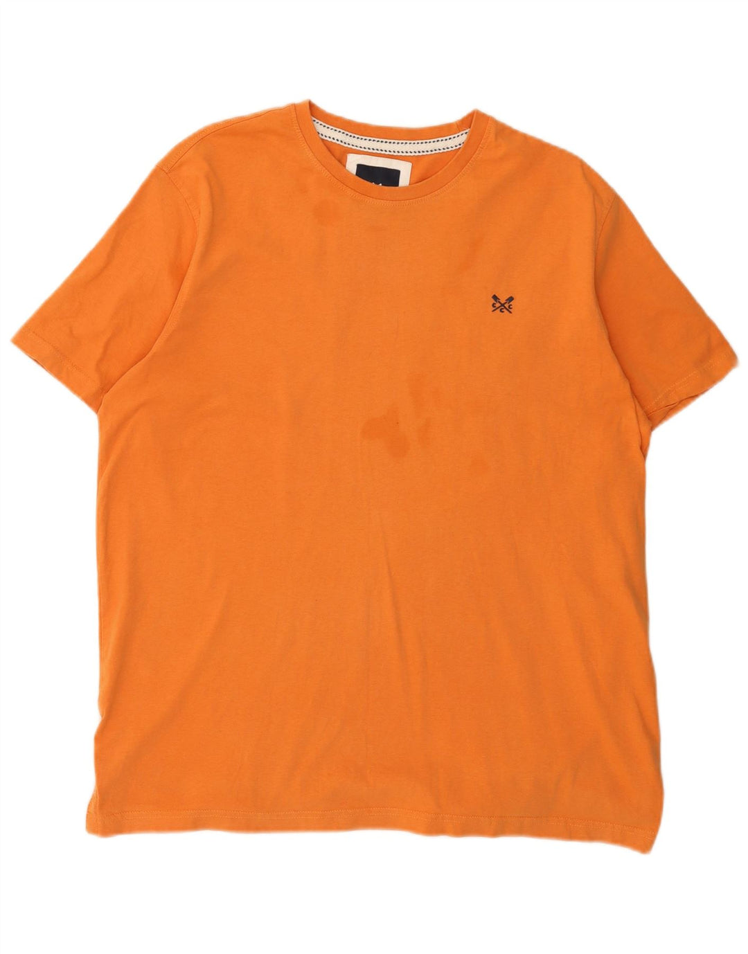 J. Crew Herren T-Shirt Top XL Orange Baumwolle