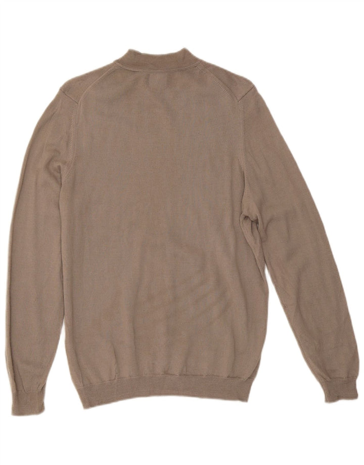 Zara Damen Pullover mit Rundhalsausschnitt, UK 14, Mittelbraun