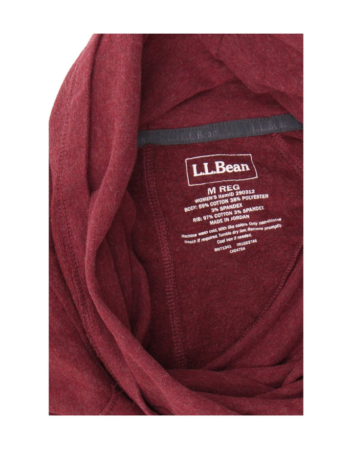 L.L.Bean Damen-Sweatshirt mit Rundhalsausschnitt, UK 14, mittelgroß, Burgunderrot, Baumwolle