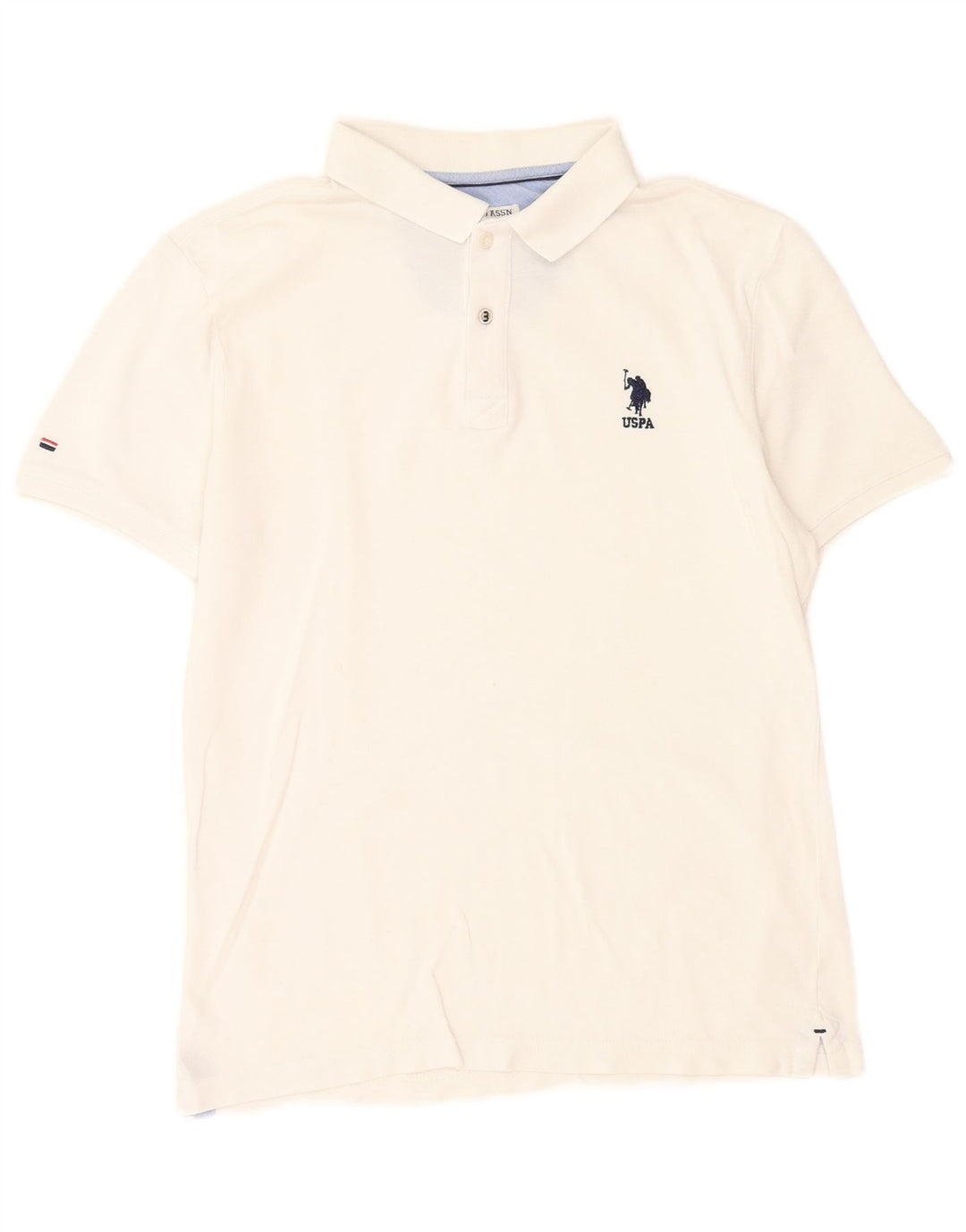 U.S. Polo Assn. Herren-Poloshirt aus mittelweißer Baumwolle
