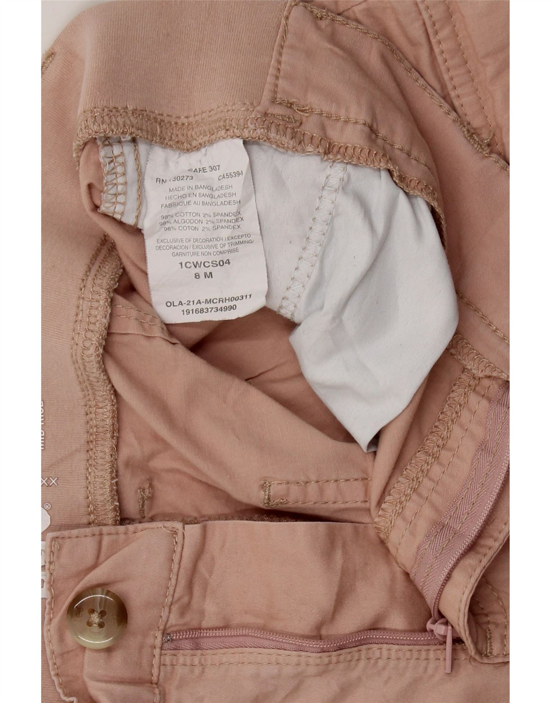 LEE Womens Cargo Shorts US 8 Medium W27 Pink Cotton Vintage Lee and Second-Hand Lee from Messina Hembry 
