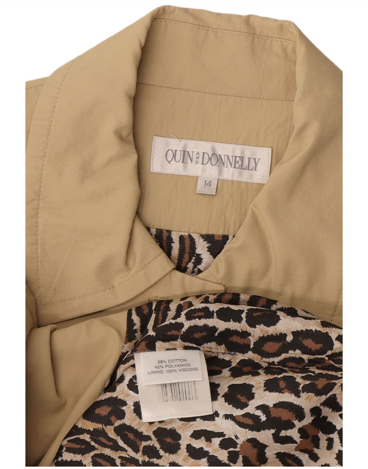 Quin And Donnelly Damen Trenchcoat UK 14 Mittelbeige Baumwolle