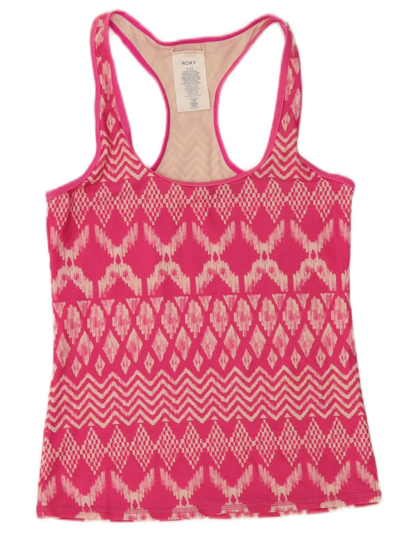 ROXY Damen Weste Top UK 12 Mittelrosa Ikat Polyamid