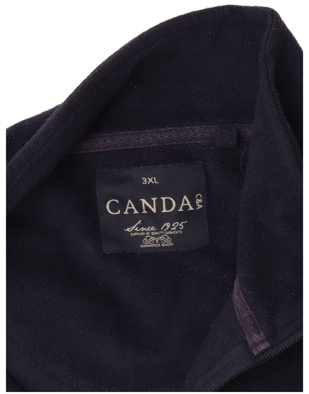 Canda Herren-Fleecepullover mit Reißverschluss am Hals, 3XL, Marineblau