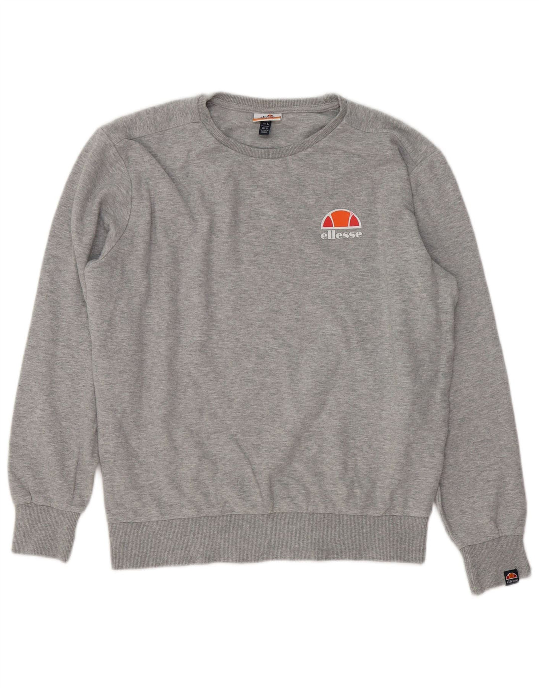 Ellesse Herren-Sweatshirt-Pullover, große graue Baumwolle