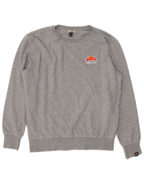 Ellesse Mens Sweatshirt Jumper Large Grey Cotton