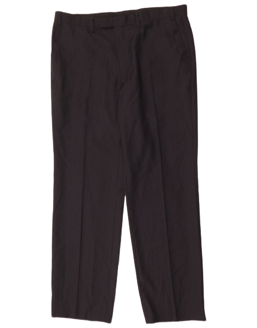Marks & Spencer Herrenanzughose W38 L33 Marineblau gestreiftes Polyester
