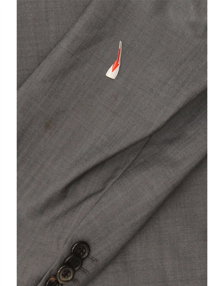 Hugo Boss Herren-Blazer mit 2 Knöpfen, EU 48, mittelgraue Wolle
