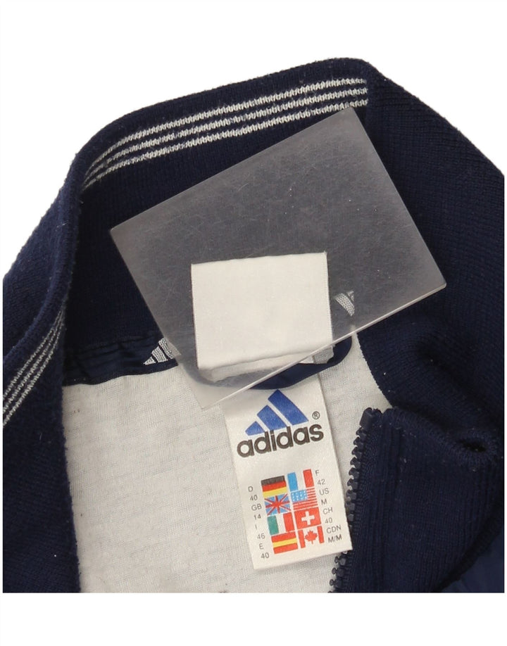 Adidas Damen Übergroße Windjacke UK 14 Medium Marineblau Polyamid