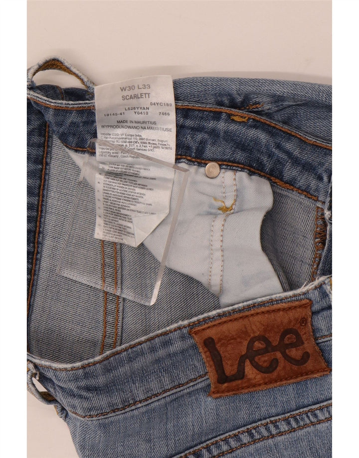 Lee Herren Scarlett Slim Jeans W30 L30 Blaue Baumwolle