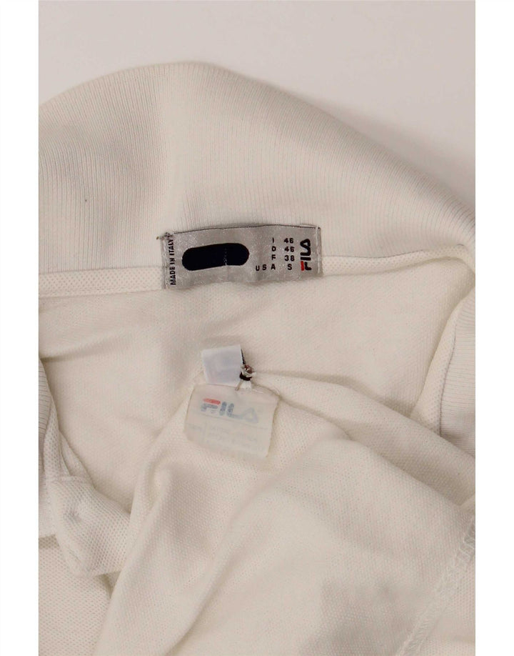 Fila Herren Poloshirt IT 46 Small Weiße Baumwolle