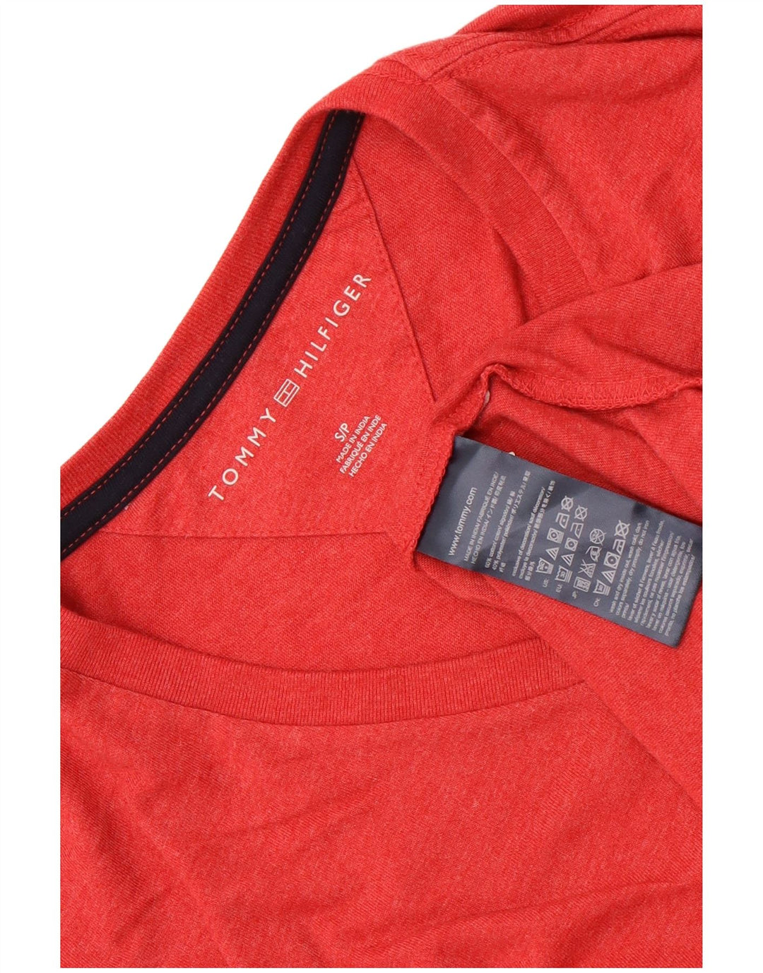 Tommy Hilfiger Herren T-Shirt Top Small Rot Baumwolle
