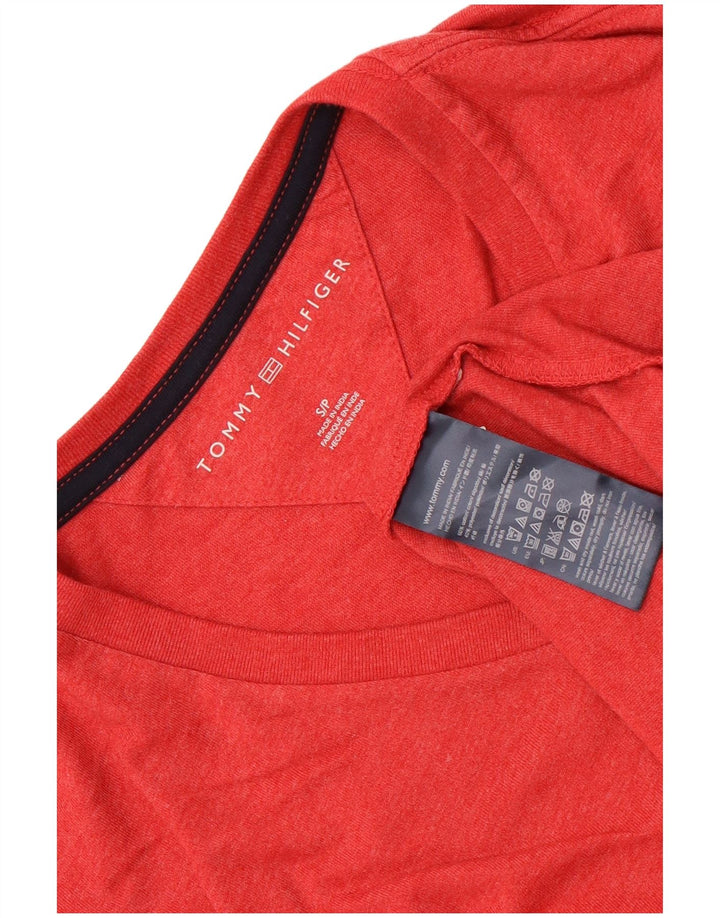 Tommy Hilfiger Herren T-Shirt Top Small Rot Baumwolle