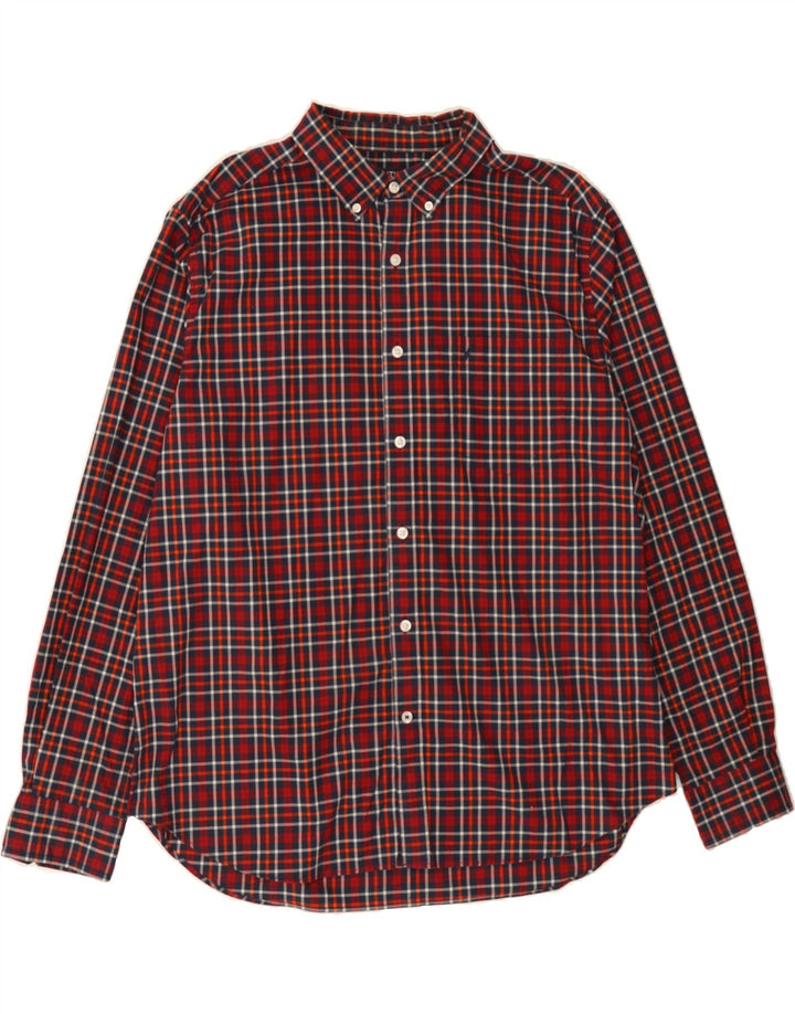 NAUTICA Mens Classic Fit Shirt XL Red Check Cotton Vintage Nautica and Second-Hand Nautica from Messina Hembry 