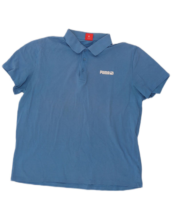 PUMA Herren Poloshirt XL Blau Baumwolle