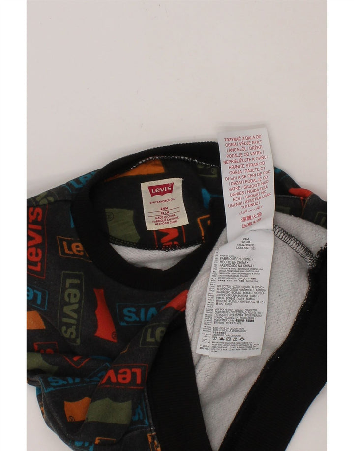 LEVI'S Baby Boys Graphic Sweatshirt Jumper 18-24 Months Multicoloured Vintage Levi's and Second-Hand Levi's from Messina Hembry 