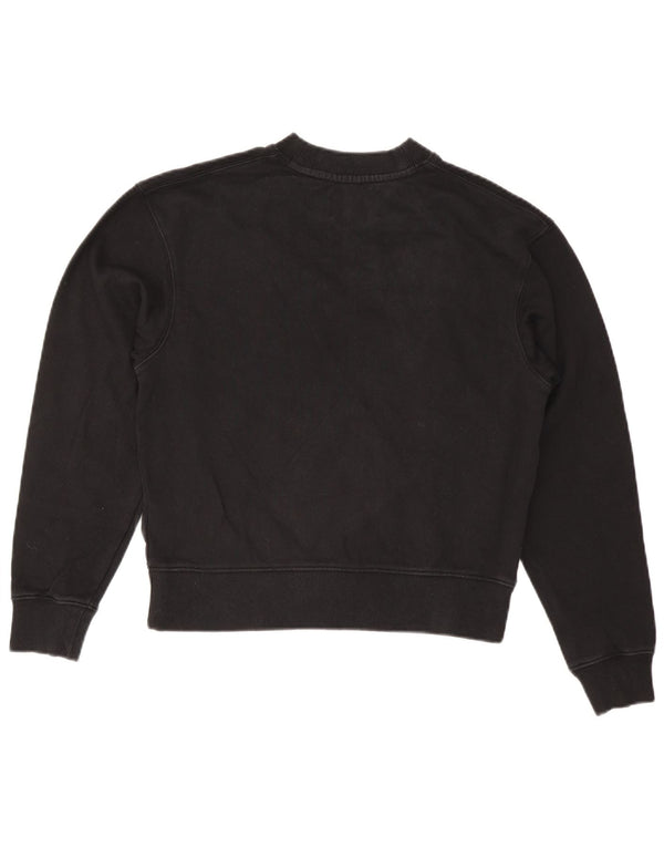 CALVIN KLEIN JEANS Damen Übergroßer Sweatshirt-Pullover UK 6 XS Schwarz