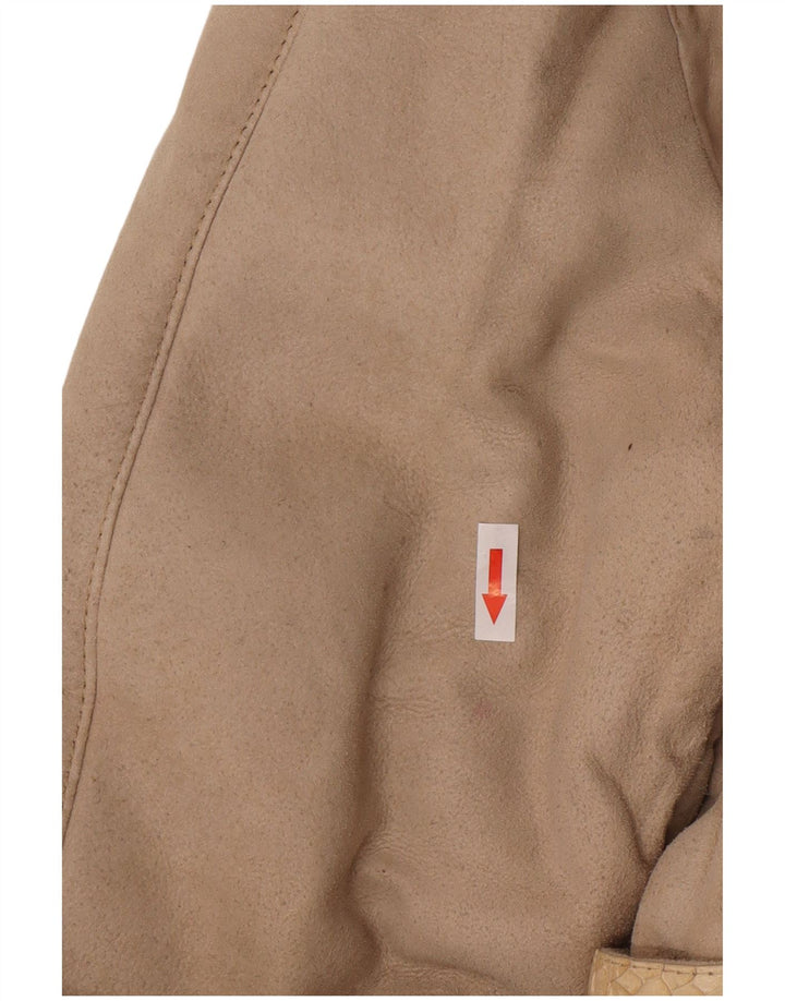 Vintage Damen Shearling-Mantel UK 14 Mittel Beige Shearling