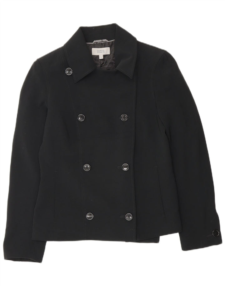 Marks & Spencer Damen-Zweireiher-Blazer, Gr. 10, Größe S, Schwarz