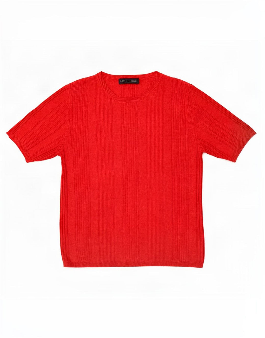 Marks & Spencer Damen T-Shirt Top UK 12 Mittelrote Viskose