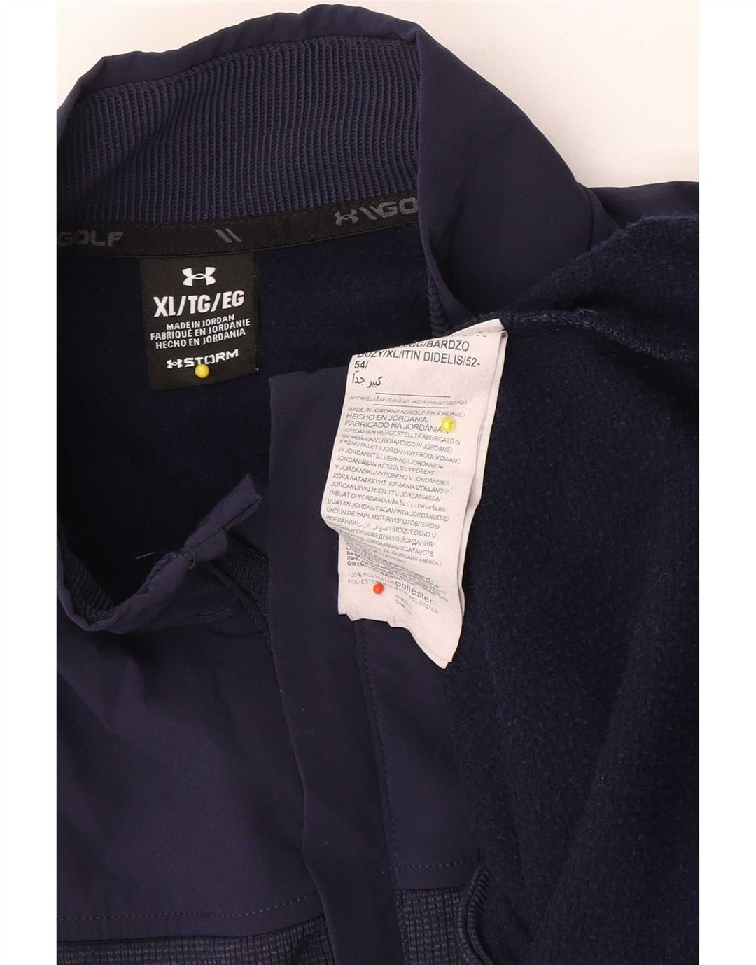 Under Armour Herren-Sweatshirt mit Reißverschluss, XL, Marineblau, Polyester