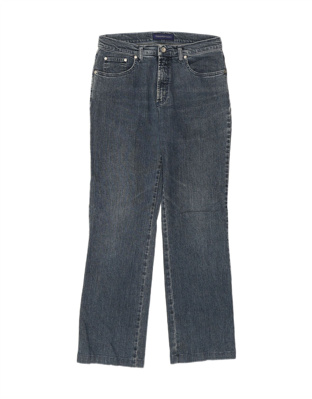 Trussardi Damen Straight Jeans W31 L29 Blaue Baumwolle
