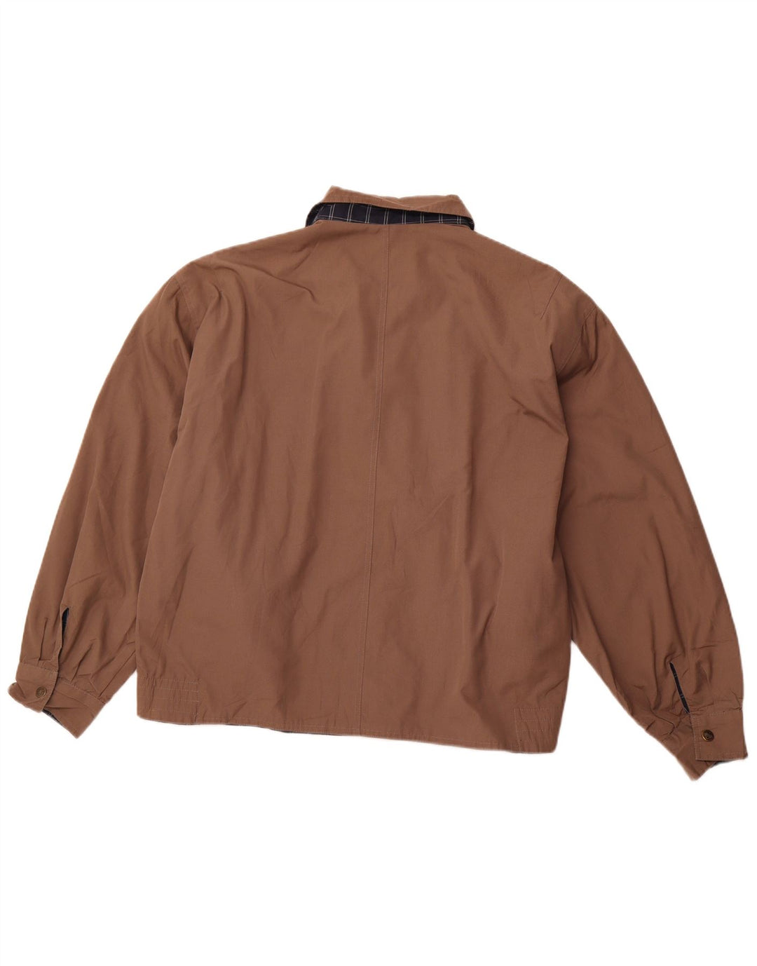 VINTAGE Herren Wendejacke UK 40 Großes braun kariertes Polyester