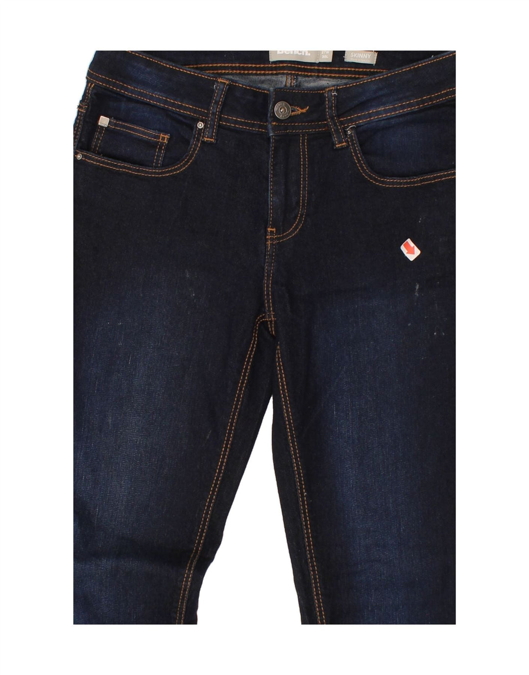 BENCH Womens Skinny Jeans W27 L30 Navy Blue Cotton Vintage Bench and Second-Hand Bench from Messina Hembry 
