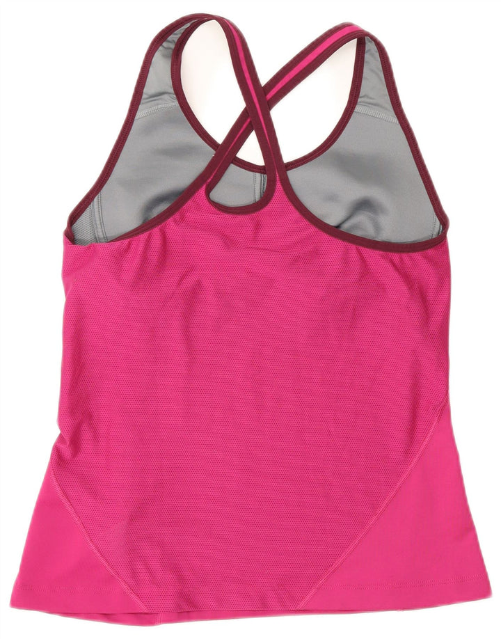 Nike Damen Dri Fit Weste Top UK 14 Large Pink Polyester