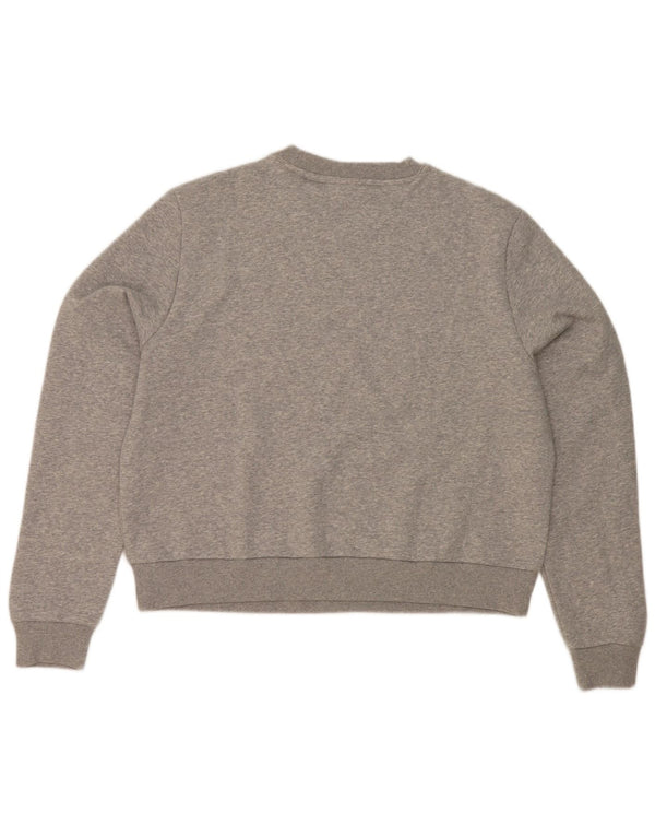 Reebok Damen Sweatshirt Pullover UK 16 Large Grau Baumwolle