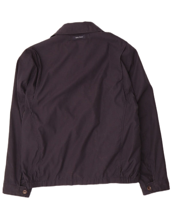 Nautica Mens Bomber Jacket UK 40 Large Navy Blue Polyester