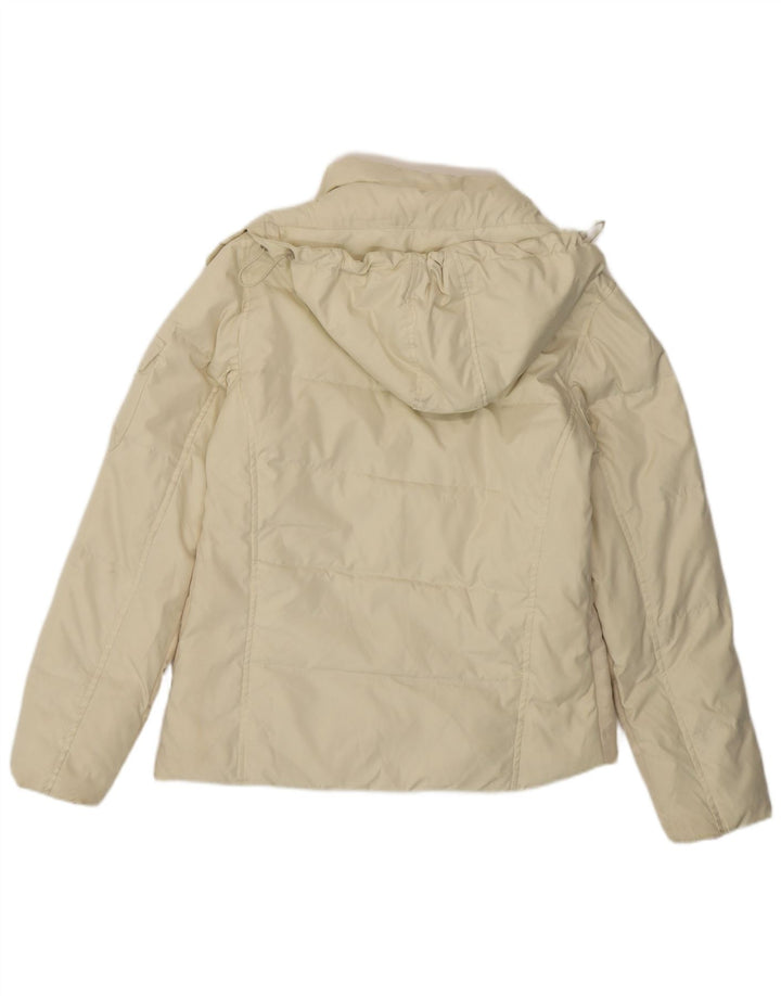 O'Neill wattierte Herrenjacke mit Kapuze, UK 36, Größe S, gebrochenes Weiß, Polyester