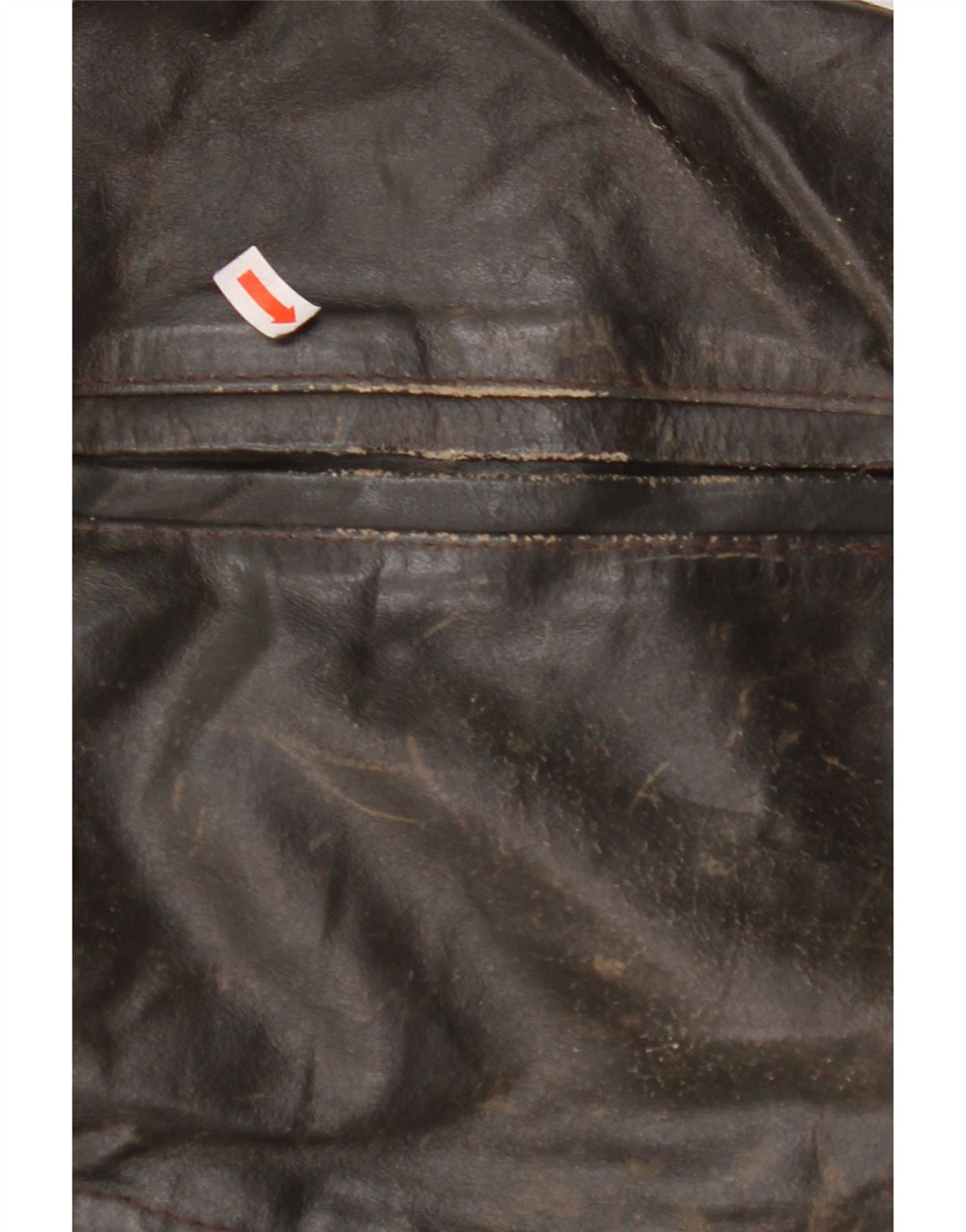 VINTAGE Damen Lederjacke mit 3/4-Ärmeln, UK 14, mittelbraunes Leder