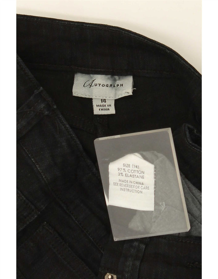 Marks & Spencer Damen Autograph Bootcut Jeans UK 14 Large W34 L33 Schwarz