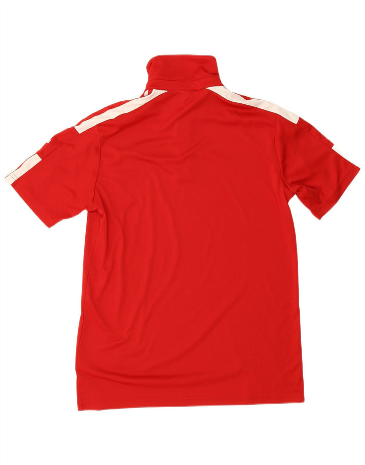 Adidas Herren Aeroready Grafik-Poloshirt, kleines rotes Farbblock-Polyester
