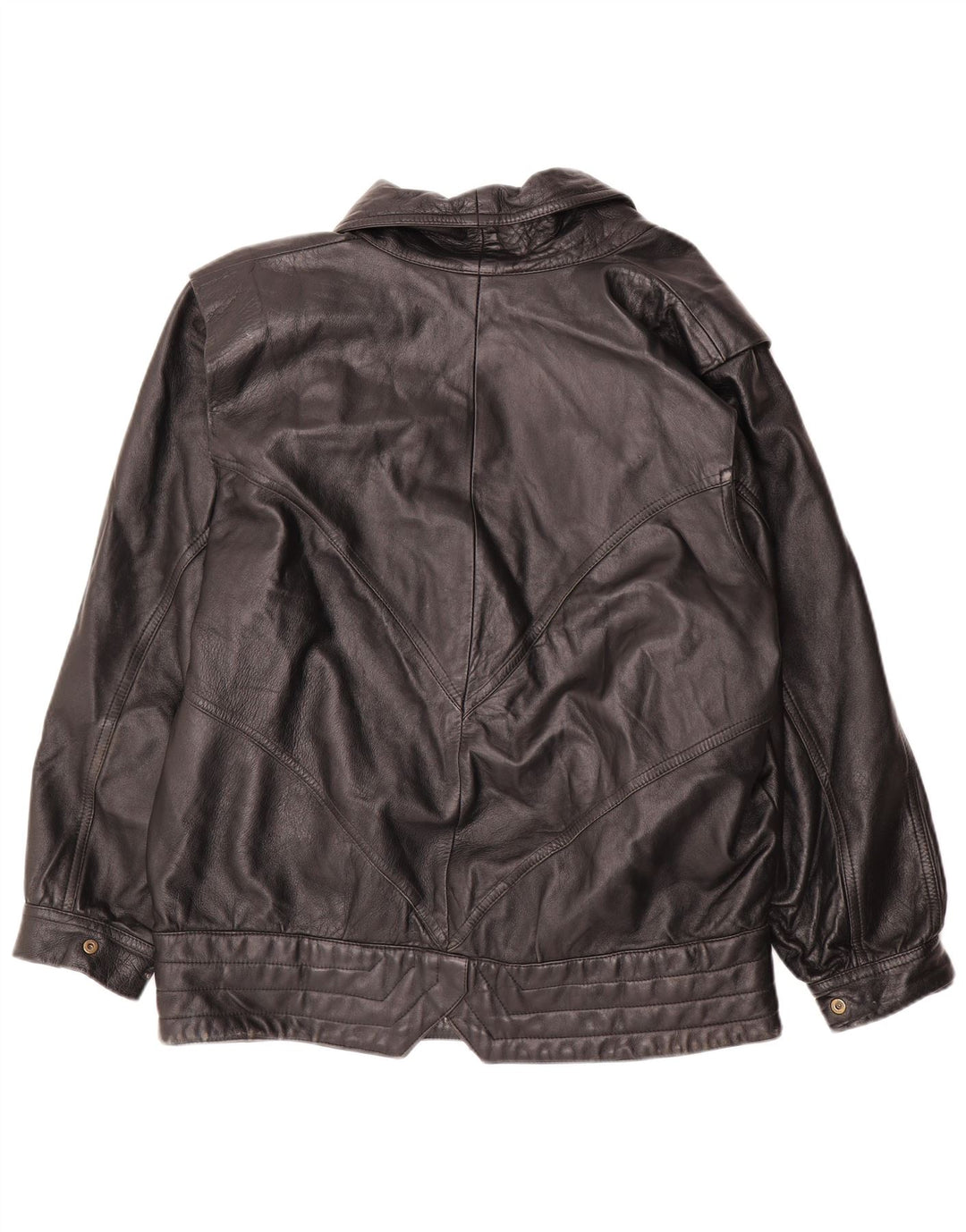 PELLETTERIA Damen Lederjacke UK 20 2XL Schwarzes Leder