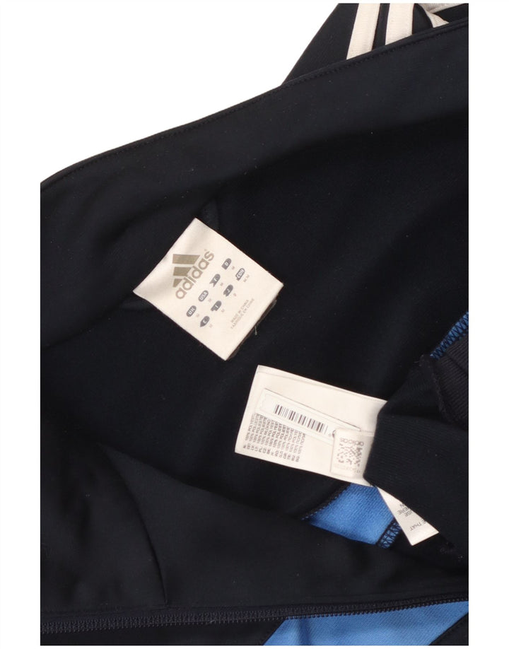 Adidas Herren-Trainingsanzug-Oberteil, Mittelgroßes marineblaues Farbblock-Polyester