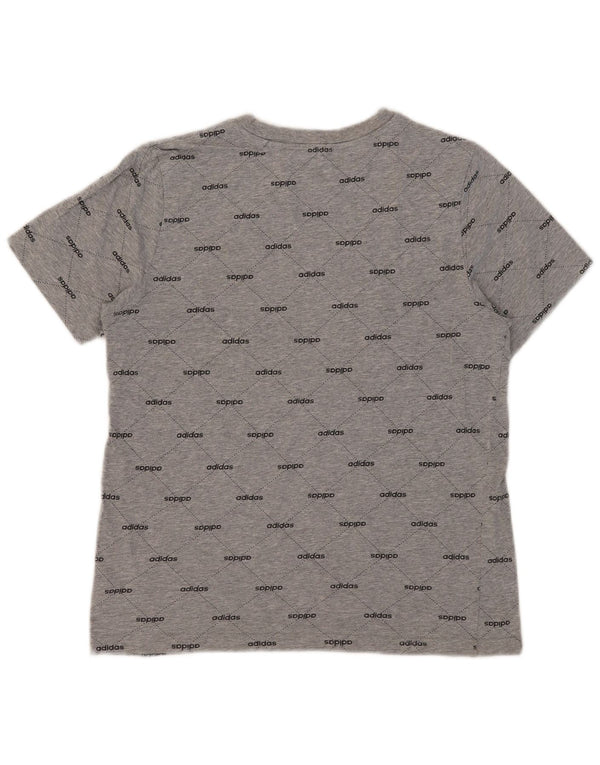 Adidas Jungen T-Shirt mit Grafik, 13–14 Jahre, Größe L, Grau, Baumwolle