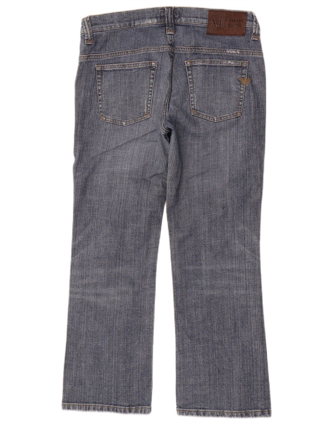 Armani Damen Straight Jeans W28 L26 Blaue Baumwolle