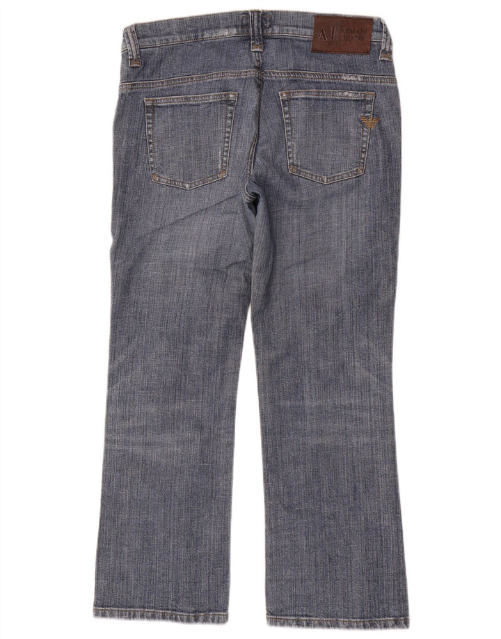 Armani Damen Straight Jeans W28 L26 Blaue Baumwolle