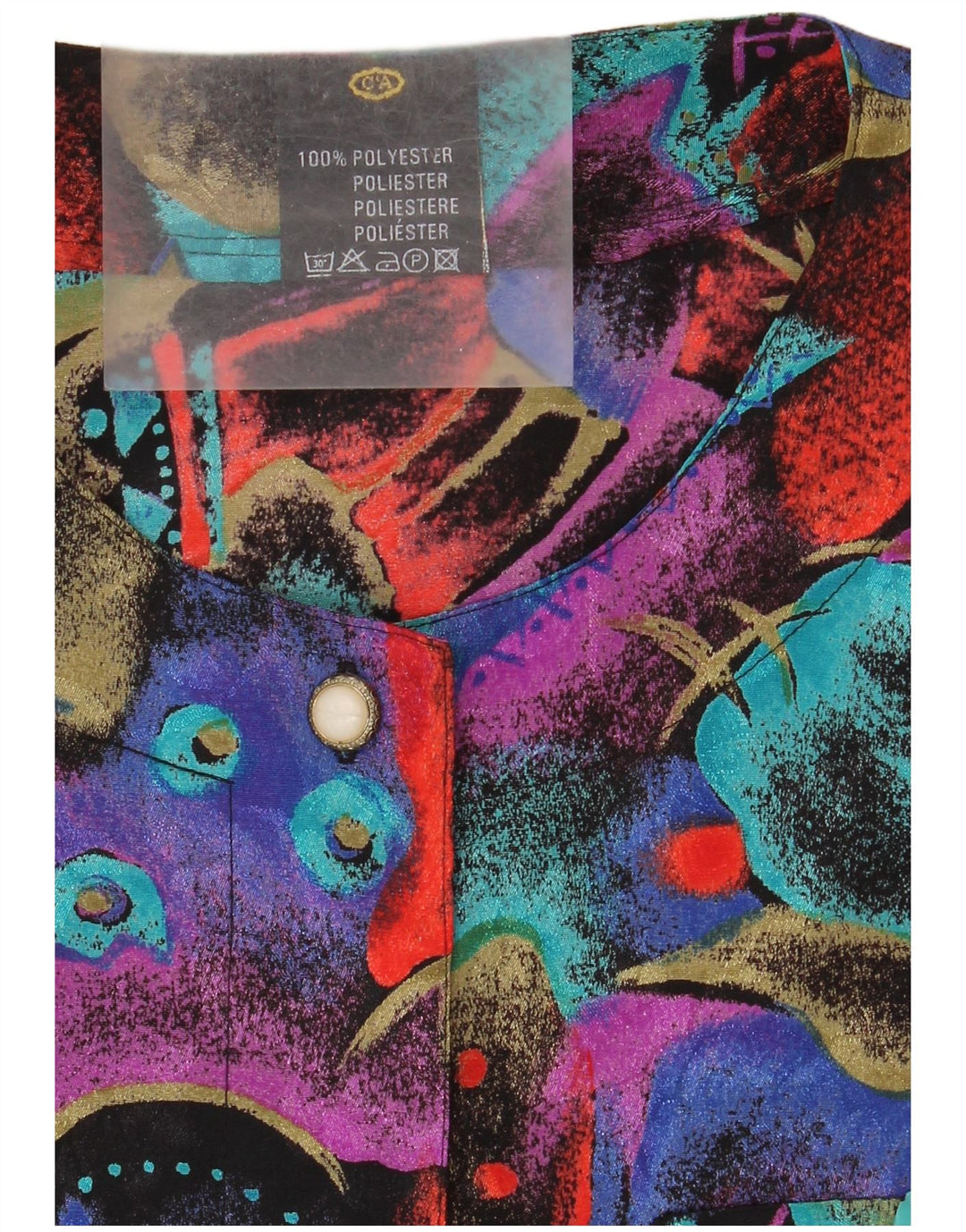 Golden Gate Damen-Hemdbluse mit abstraktem Muster IT 44 Medium Mehrfarbig