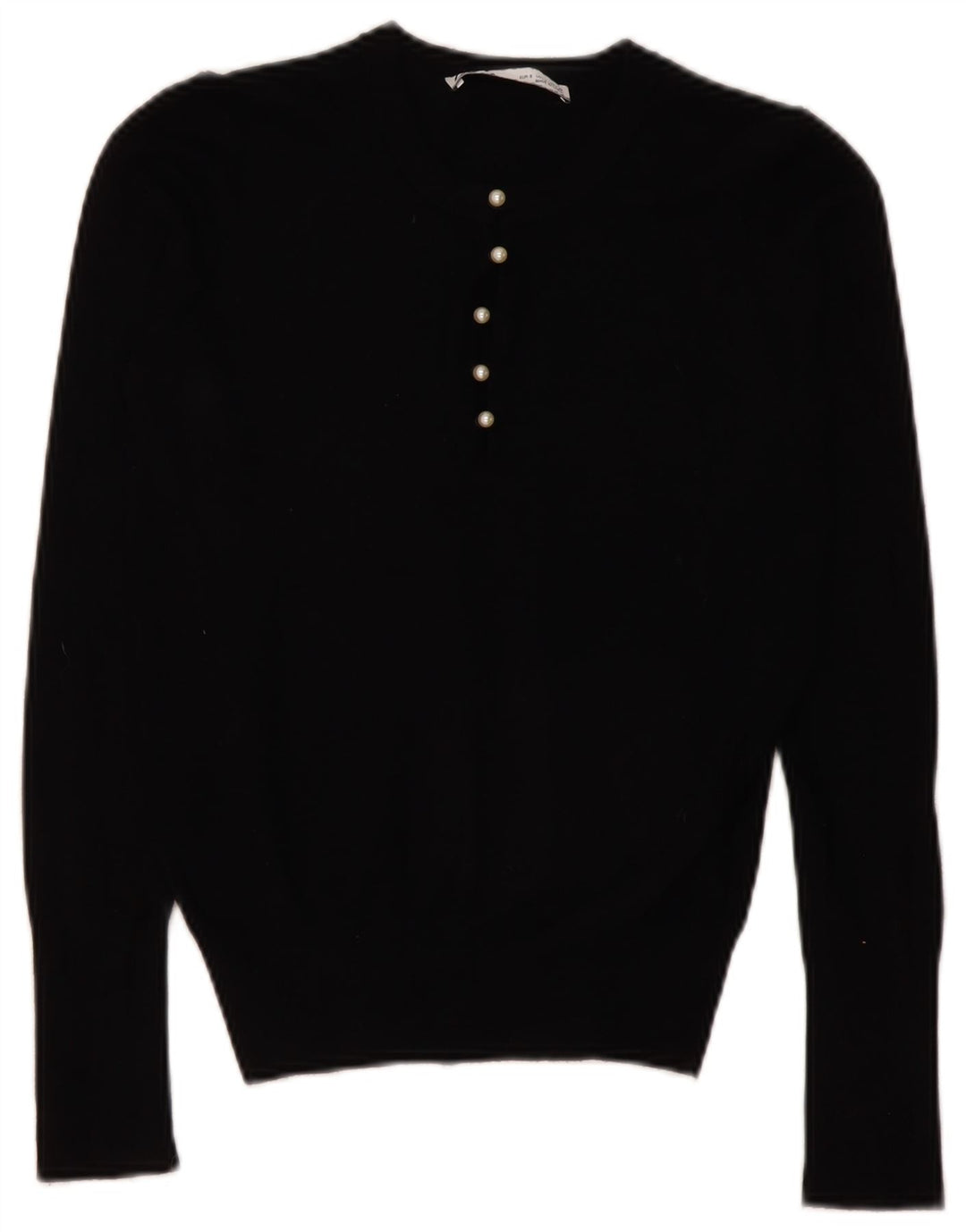 Zara Damen-Pullover mit Rundhalsausschnitt, Gr. 10, Größe S, Schwarz